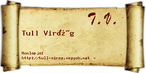 Tull Virág névjegykártya